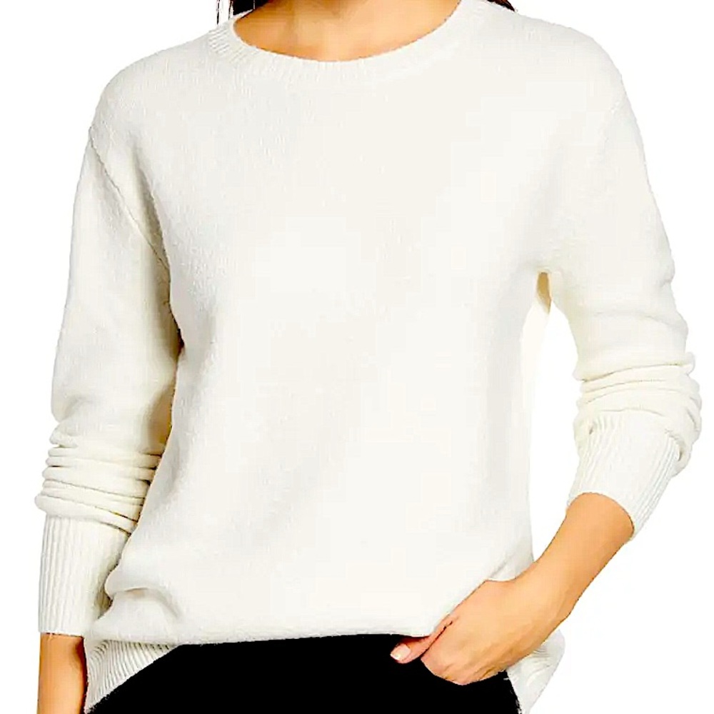 COPY - Nordstrom Caslon Crewneck Butter Soft Chunky Feel Sweater Ivory XXL NWT